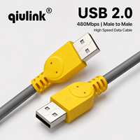 Cable USB 2.0 de Alta Velocidad Macho a Macho, 480 Mbps, Revestimiento de PVC, Transferencia de Datos para Cámara, Altavoz, Computadora, Proyector