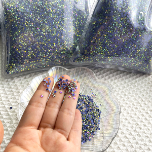 Cristales Brillantes <span class=keywords><strong>4A</strong></span> al por Mayor, Paquete a Granel de 1 kg, Cristales de Estrás Hotfix para Tela - Product Image 2