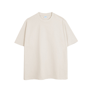 Camiseta de algodón de alta calidad para hombre, cuello redondo, camiseta en blanco de gran tamaño para impresión de logotipo personalizado - Product Image 1