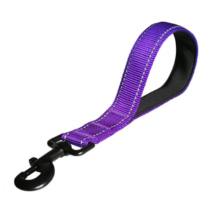 Tali anjing pendek, tali lalu lintas kuat nilon reflektif pegangan empuk untuk anjing Besar Sedang - Product Image 5