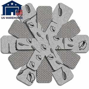 Protectors Stacking 3 Sizes Custom Logo Pan Separators Anti-Slip Cookware <b>Pads</b> Stop <b>Scratches</b> Marring Kitchen Storage - Product Image 1