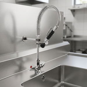 Robinet de lavabo, Robinet d'eau chaude et froide, Robinetterie, Autres fournitures hôtelières et de restauration, Robinet mélangeur pour cuisine professionnelle, Robinet de pré-évier - Product Image 2