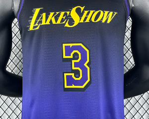 Venta al por mayor equipo americano 2024-25 New Purple City Los Angeles baloncesto Jersey LakeShow 3 <span class=keywords><strong>Anthony</strong></span> Davis camisetas impresas - Product Image 5