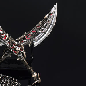 Jeu intrépide entourant le métal Arts et artisanat ornements Flood <span class=keywords><strong>Rage</strong></span> Flame Double coupe tout métal en alliage de Zinc modèle porte-clés - Product Image 6