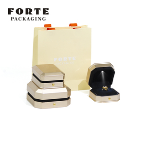FORTE Custom Logo Simple Plastic Jewelry <strong>Box</strong> for Earrings Rings <strong>Bracelet</strong> Bangle Set-Wedding Pendant <strong>Bracelet</strong> Jewellery Packing - Product Image 1