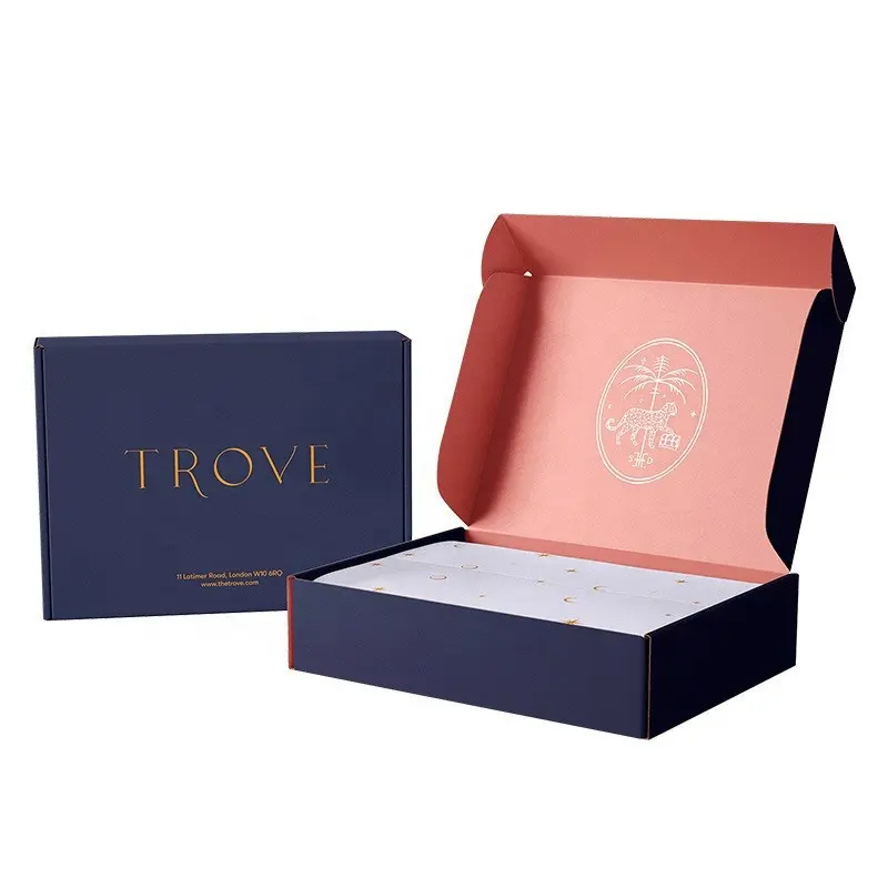 Custom Luxury Carton Gift Box Shipping Apparel Box for Packaging Dress Underwear Shirt Corrugated Cardboard Mailer Box