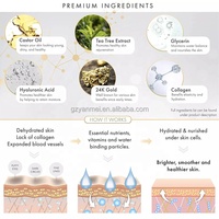 Masque en gel rafraîchissant pour les yeux en cristal de collagène de marque privée, masque pour les yeux en feuille, massage, thé vert, algues marines, masque pour les yeux en hydrogel, patchs pour les yeux