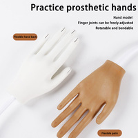 Main d'entraînement portable réglable et flexible de haute qualité pour ongles en acrylique, 100 embouts en silicone pour ongles, application facile, essentiel pour les ongles