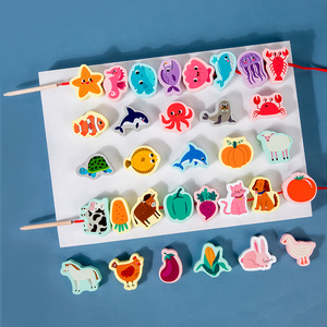 Juguetes de madera Montessori, <span class=keywords><strong>juego</strong></span> de secuencia de cuentas con alfabeto digital de animales para desarrollar la habilidad práctica - Product Image 5