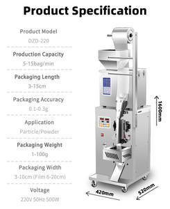DZD-220小型自動ティースパイスパウダーポーチサシェ3面シールヒートシールろ紙ミニ包装機価格 - Product Image 2