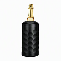 Ensemble seau isotherme portable personnalisé en acier inoxydable pour bouteille de vin, double paroi isolée, pliable, capacité 750 ml pour les États-Unis