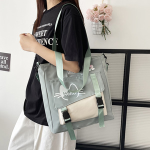 Dessin animé Nylon sacs à bandoulière pour femmes collège <span class=keywords><strong>Style</strong></span> étudiant filles <span class=keywords><strong>cartable</strong></span> fourre-tout grande capacité dames <span class=keywords><strong>sac</strong></span> à bandoulière sacs à <span class=keywords><strong>main</strong></span> - Product Image 3