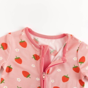 Miozing Yumuşak Esnek Bambu Bebek Pijamaları Çift Fermuarlı İlkbahar/Yaz Stoklarında, Butik Toptan Satış İçin Düşük Minimum Sipariş Adedi - Product Image 6
