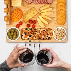 <span class=keywords><strong>Plateau</strong></span> en acier inoxydable, pour viande et <span class=keywords><strong>fromage</strong></span>, ustensile de service avec 3 outil à <span class=keywords><strong>fromage</strong></span>, bol en céramique - Product Image 5
