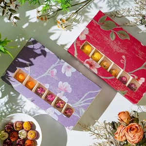 organic Blooming <b>Tea</b> 18pcs Jasmine Chrysanthemum Fruit <b>Tea</b> Gift Box Hand Carry Bag Set Yunnan <b>Tea</b> - Product Image 1