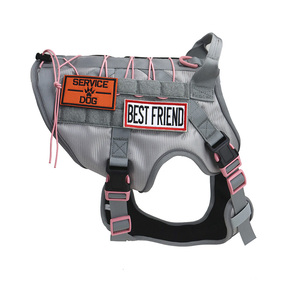 Rompi hewan peliharaan kustom Harness anjing taktis kerja untuk anjing jenis besar kait dan Panel <span class=keywords><strong>Loop</strong></span> untuk layanan tambal sulam anjing - Product Image 2
