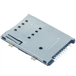 8+1 Pin SMT Push Push Type Socket Adapt Sim Card Connector