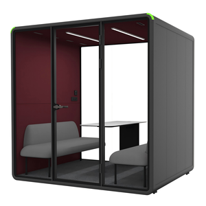 Cabine de réunion acoustique quatre places, isolation phonique, cabine de bureau mobile, cabine de discussion privée - Product Image 4