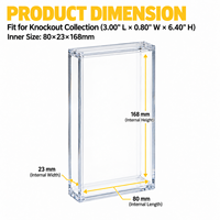 Vitrine en acrylique de haute qualité avec couvercles magnétiques pour collection PTCG, protection UV, collection édition 30e anniversaire Knockout