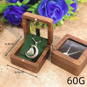 Factory Wholesale Jewelry Wooden <b>Boxes</b> Exquisite Visual Jewelry <b>Storage</b> Wooden Box Multi <b>Velvet</b> Lined Wooden Box - Product Image 5