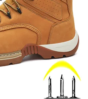 ZG S500, Bottes de Sécurité Goodyear pour Hommes, Direct Usine, en Cuir Véritable Imperméable, Chaussures d'Hiver avec Semelle Intérieure en Caoutchouc et Maille