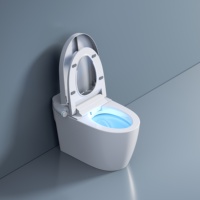 Ensemble de cuvette de toilette intelligente intelligente moderne japonaise auto-nettoyante une pièce toilette blanche montée au sol toilette électrique bidet