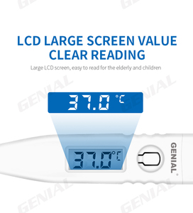Termometro Digitale Elettrico Clinico ad Alta Sensibilità e Lettura Rapida, Impermeabile, per Uso Multiplo, con Ultima Memoria e Allarme Sonoro - Product Image 2