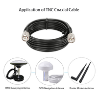 Câble de raccordement RG58 TNC mâle vers TNC mâle Câble coaxial 50 Ohm à faible perte Câble d'extension pour CB Radio/GPS Antenne Wi-Fi Radios
