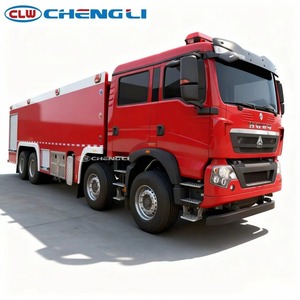 Camión de Bomberos HOWO 8X4 de 25 Toneladas con Tanque de Espuma de 4000L para Parques Industriales, Plantas Químicas y Emergencias Municipales - Product Image 1