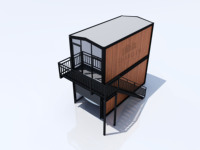 Rumah Kontainer Baja Prefabrikasi JHCE 20 Kaki, Pintu Rolling Shutter Modular Datar yang Dapat Dilepas, Desain Modern yang Dapat Dipindahkan, Kualitas Tinggi