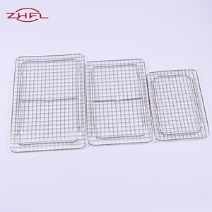 Cesta de rejilla de alambre para barbacoa, tejida, resistente al calor, soldada, portátil, resistente a la corrosión, fácil de limpiar - Product Image 3