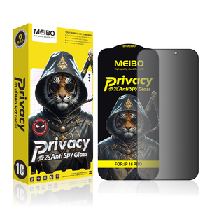 <span class=keywords><strong>MEIBO</strong></span> Protecteur d'écran incurvé 3D en verre à haute teneur en aluminium ESD antistatique 120cc Large Arc Edge Full Cover Privacy Glass pour iPhone 16 - Product Image 1