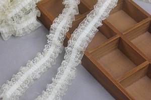 Luxury Polyester Pure White Stock <strong>Lace</strong> Different Colors for Shoes and Bags <strong>Fancy</strong> Style - Product Image 5