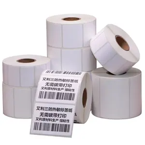 Atacado Preço De Fábrica Para Personalizado Etiqueta Térmica Roll label Papel Auto-Adesivo Marca De Envio Adesivos Adesivos