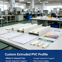 Profilé PVC en U blanc extrudé sur mesure pour garniture murale en verre de fenêtre et bordure de meubles