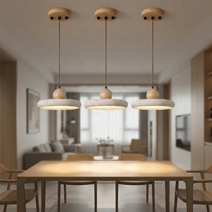 Lampe suspendue Wabisabi pour salle à manger, îlot de <span class=keywords><strong>cuisine</strong></span>, chevet, lampe suspendue créative Traverline, lampe suspendue nordique en pierre jaune LED - Product Image 1