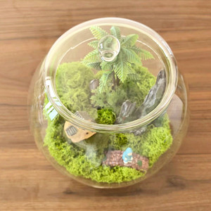 Barattolo moderno per terrario da 20cm con coperchio in vetro vaso decorativo da tavolo e urna per uso interno domestico - Product Image 2