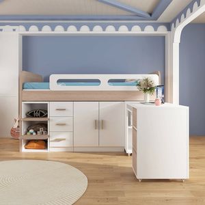 All'ingrosso letto della <span class=keywords><strong>cabina</strong></span> dei bambini <span class=keywords><strong>con</strong></span> la tabella di studio ed i cassetti di stoccaggio Full Size per le traversine medie per la camera da letto dei bambini - Product Image 2