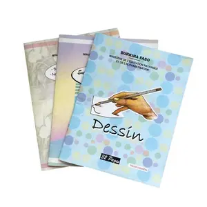 Livro de exercícios escolar 17x22cm 96 páginas para caderno de estudante, livro de exercícios escolar de Burkina Faso, oferta pública escolar em massa