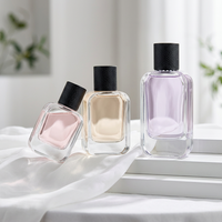 Botol Parfum Kaca Kosong Klasik Berkualitas Tinggi 30ml 50ml 100ml dengan Pompa Semprot dan Logo Kustom, Laris Manis