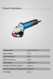 <span class=keywords><strong>Amoladora</strong></span> angular <span class=keywords><strong>Dongcheng</strong></span> de 820W y 100mm, herramienta eléctrica de disco [cepillo de carbono de parada automática y mango Delgado] - Product Image 2