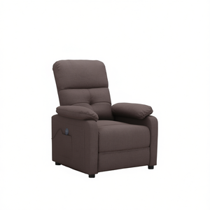 Fauteuil de massage en tissu brun foncé 28,7 x 35,4 x 39,4 pouces, vibration corporelle complète, usage domestique - Product Image 1