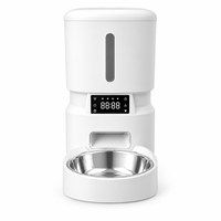 Pengumpan Hewan Peliharaan Otomatis 4L Kamera Ganda Kontrol Porsi Terjadwal Anti Macet Dispenser Makanan Kering dengan Mangkuk Stainless Steel Pawglobe