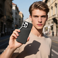 Accessoires de téléphone portable étui de téléphone pour iphone étui en cuir étui de téléphone à motif croisé en cuir véritable