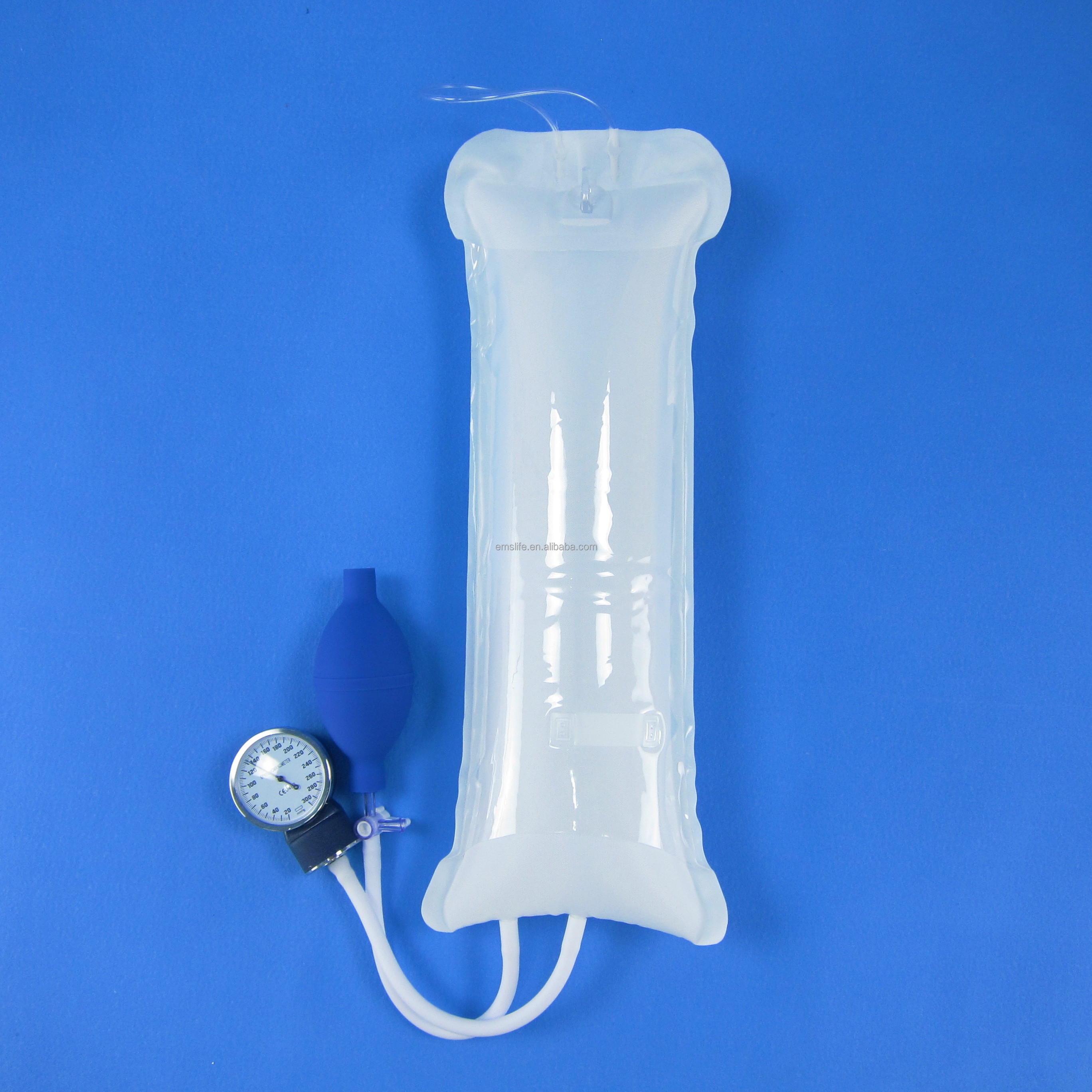 良好的质量压力输液袋 1000毫升带仪表和灯泡