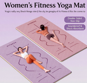 Tapis de yoga antidérapant et inodore, extra large et large, absorbant les chocs, pour la maison, la salle de sport et le Pilates - Product Image 4