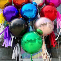 Vente en gros 22 pouces 4D feuille ballon arc-en-ciel Globos 4D effet hélium rempli décorations de fête d'anniversaire bébé douche jouet numérotation