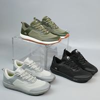 Chaussures de randonnée légères style pieds nus, vert armée, respirantes en maille, à lacets, antidérapantes, pour la marche en extérieur, semelle souple en EVA