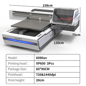 Uv phẳng đa chức năng lớn khu vực in chai máy in UV với ROTARY tập tin đính kèm giá 6090 UV phẳng máy in với CCD máy ảnh - Product Image 3