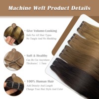 Extensions de cheveux humains vierges bruts à 100 %, tissées à la machine, cuticules alignées, double épaisseur, pointes épaisses, couleur naturelle, fournisseur en gros de cheveux